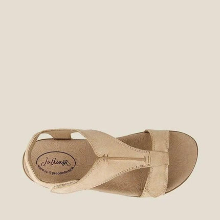 Women's Adjustable Leather Orthopedic Sandals with Arch Support