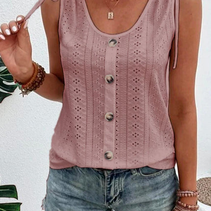 Women's Summer Tank Top with Button Detail