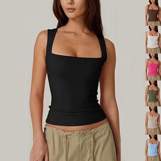 Women's Square Neck Tank Top Cotton
