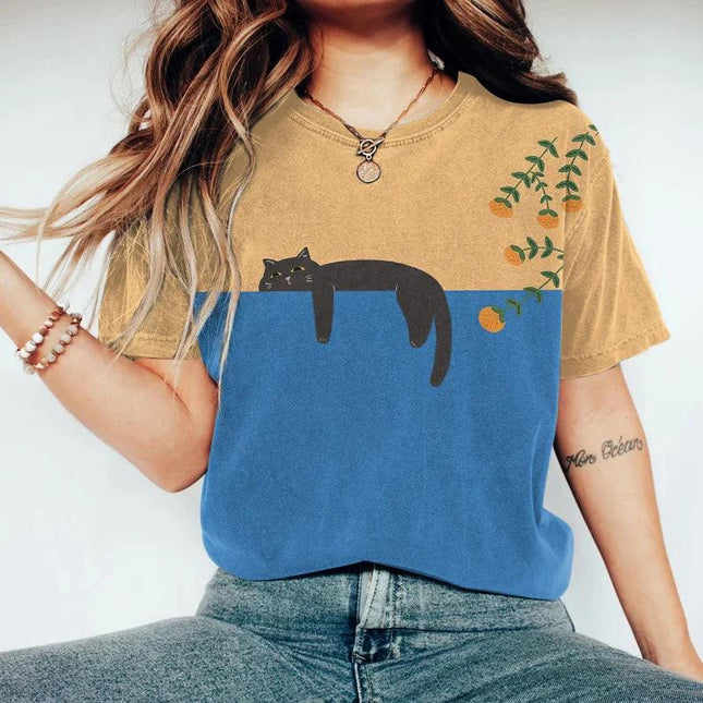 Women's Graphic T-Shirt Two-Tone Style