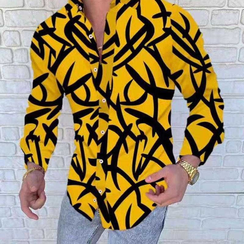 Men's Casual Button-Up Shirt Long Sleeve