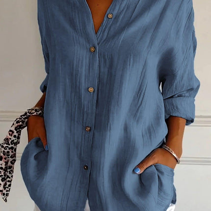 Women's Long Sleeve Button-Down Shirt Casual Style