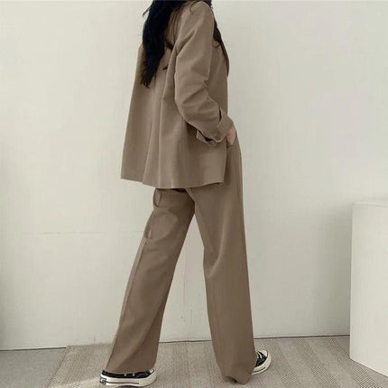 Women's Oversized Blazer And High-Waisted Trousers Tailored Fit