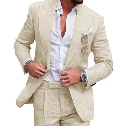 Men's Linen Suit Two-Button