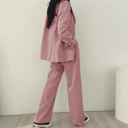 Women's Oversized Blazer And High-Waisted Trousers Tailored Fit