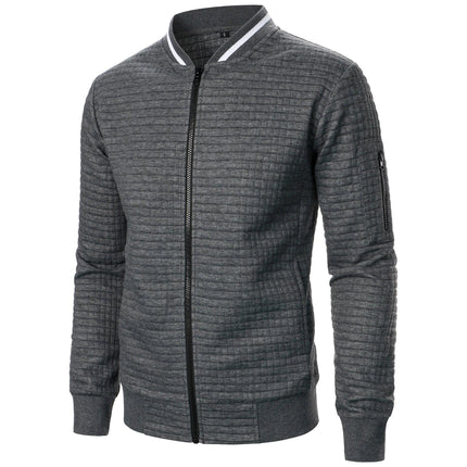 Men's Zip-Up Cotton Cardigan