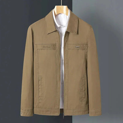 Men's Zip Front Harrington Jacket Cotton