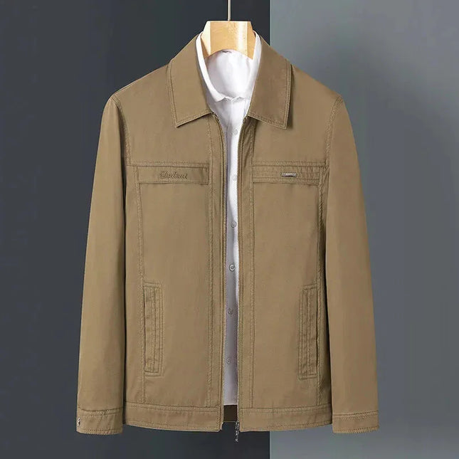 Men's Zip Front Harrington Jacket Cotton