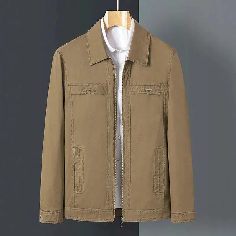 Men's Zip Front Harrington Jacket Cotton
