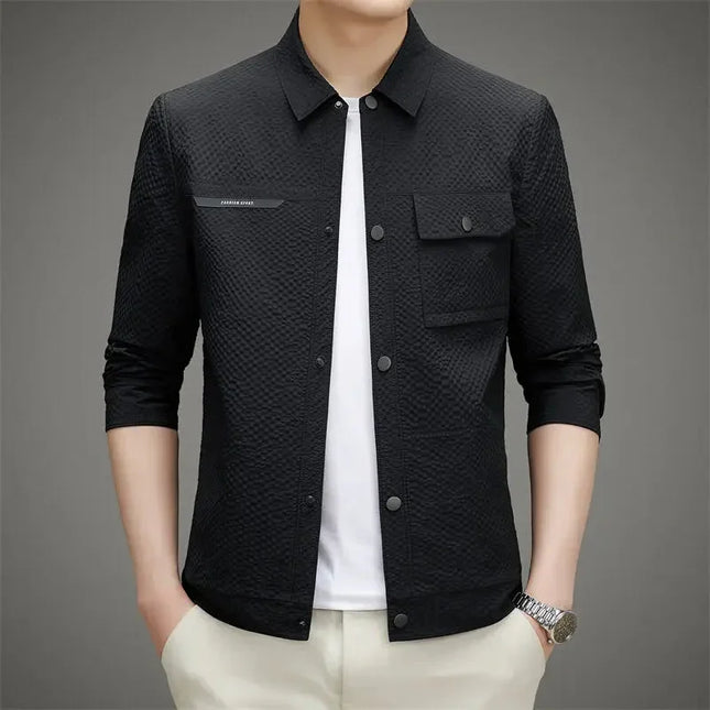 Men's Classic Shirt Jacket with Chest Pocket