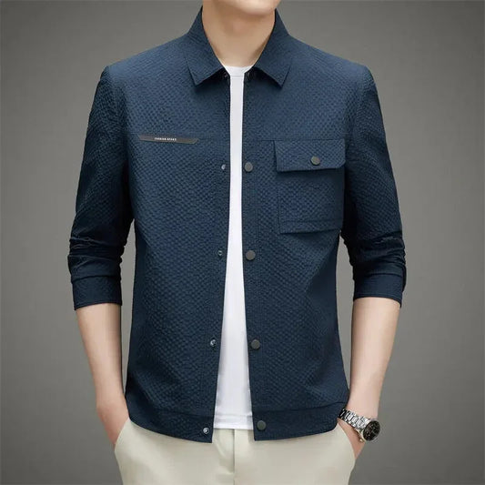 Men's Classic Shirt Jacket with Chest Pocket