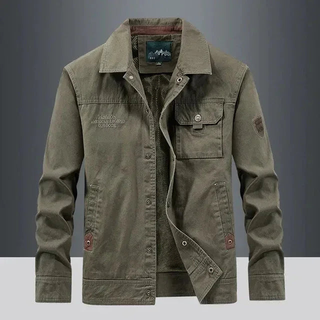 Men's Cargo Jacket Waterproof Multi-Pocket Design