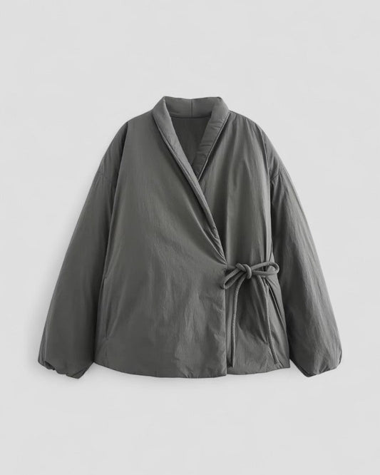 Women's Puffer Jacket Duck Down with Waist Tie