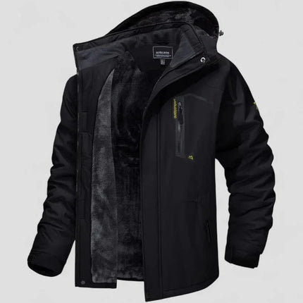 Men's Waterproof Fleece Lined Hiking Jacket with Hood