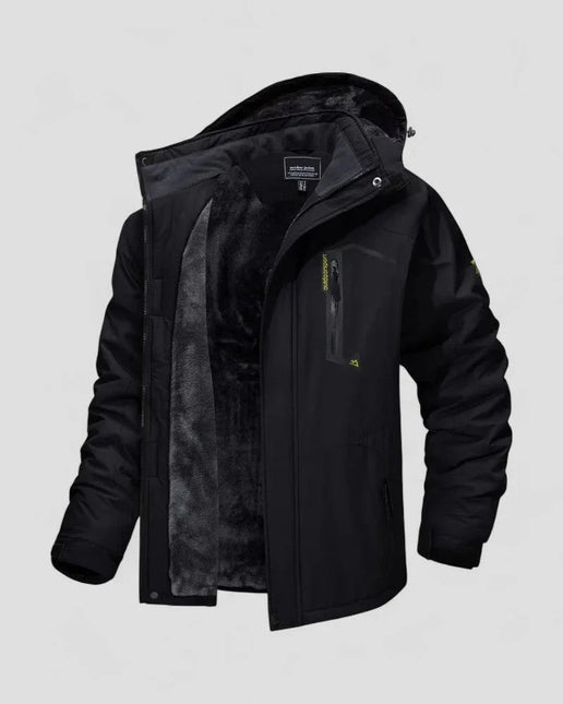 Men's Waterproof Fleece Lined Hiking Jacket with Hood
