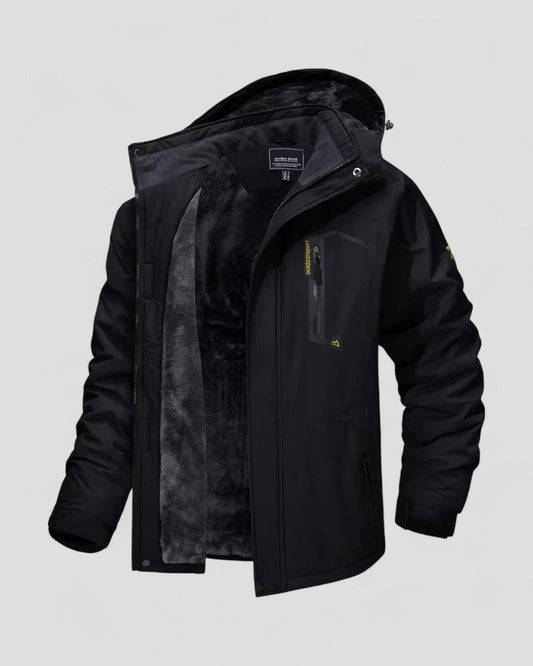 Men's Waterproof Fleece Lined Hiking Jacket with Hood
