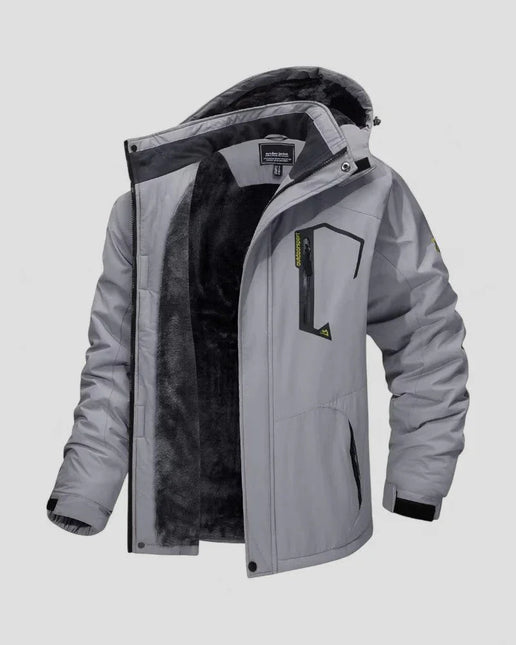 Men's Waterproof Fleece Lined Hiking Jacket with Hood