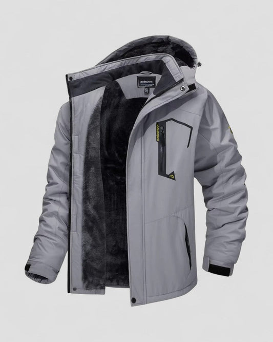 Men's Waterproof Fleece Lined Hiking Jacket with Hood
