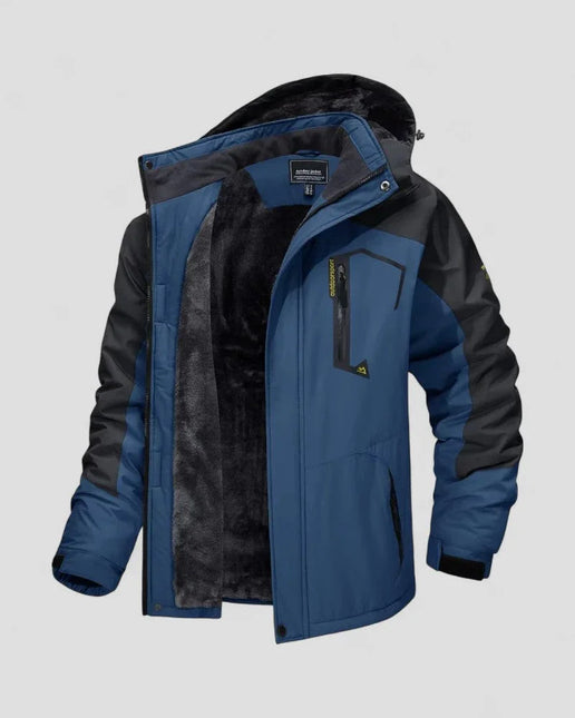 Men's Waterproof Fleece Lined Hiking Jacket with Hood