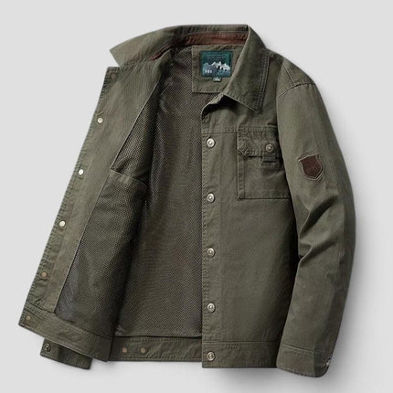 Men's Bomber Jacket Windproof with Cargo Detail