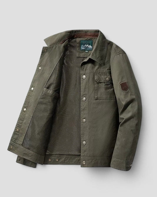 Men's Bomber Jacket Windproof with Cargo Detail