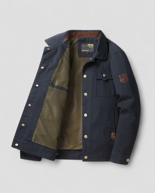 Men's Bomber Jacket Windproof with Cargo Detail