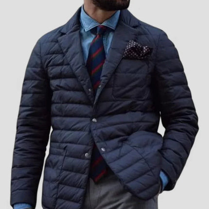 Men's Padded Quilted Jacket Smart Casual