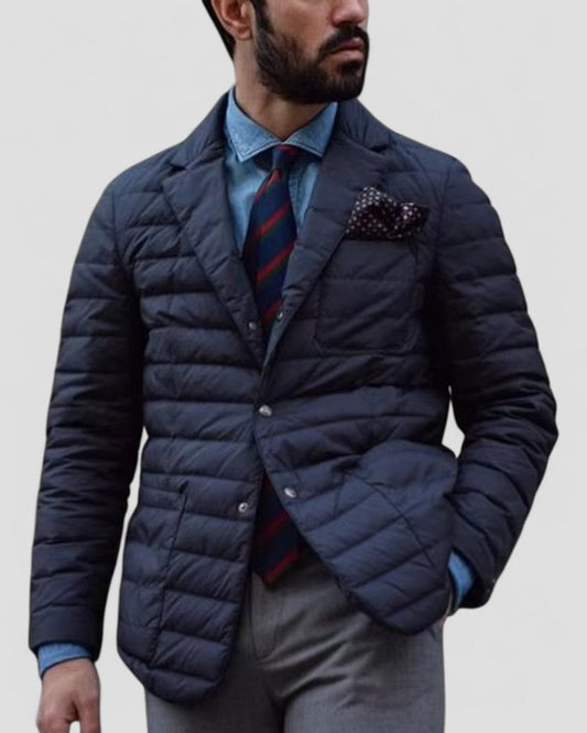 Men's Padded Quilted Jacket Smart Casual
