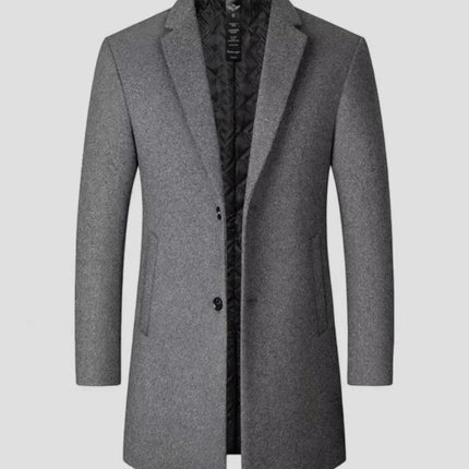 Men's Trench Coat Wool Blend Smart Casual Fit