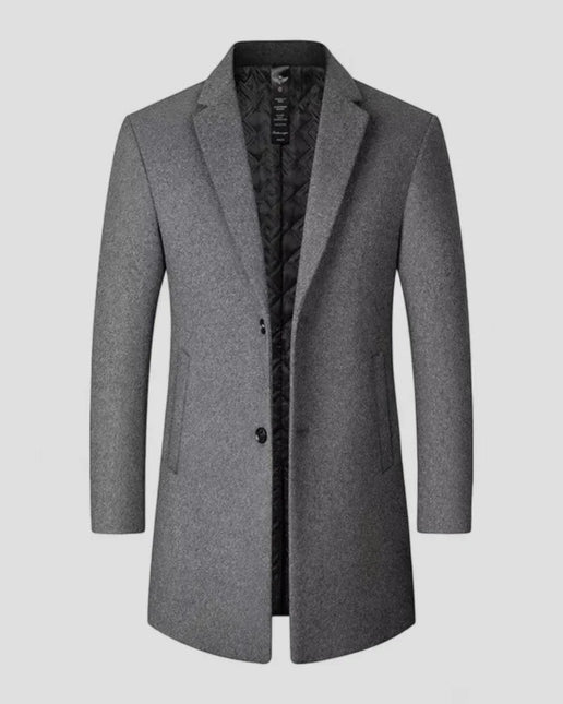 Men's Trench Coat Wool Blend Smart Casual Fit