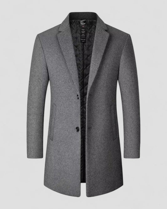 Men's Trench Coat Wool Blend Smart Casual Fit