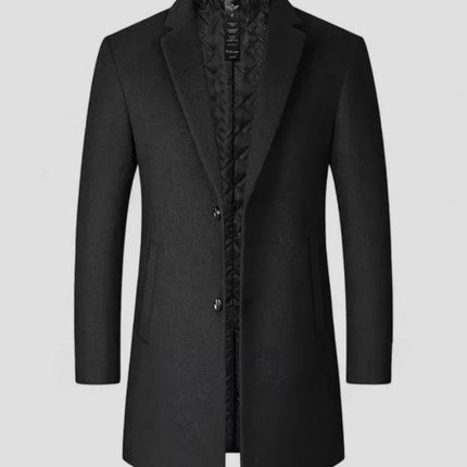 Men's Trench Coat Wool Blend Smart Casual Fit
