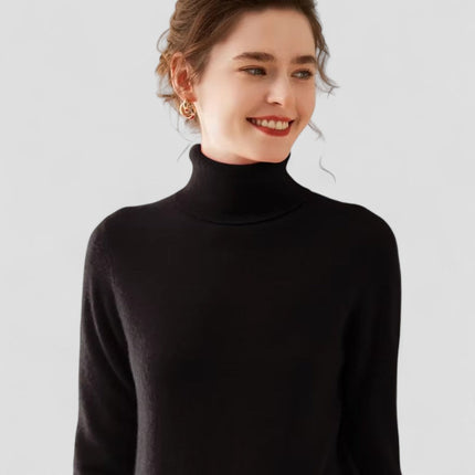 Women's Turtleneck Cashmere Pullover Sweater