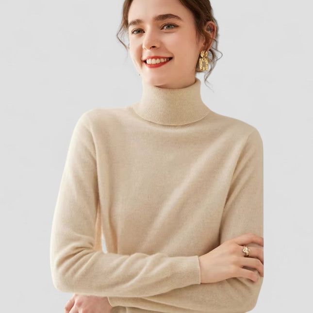 Women's Turtleneck Cashmere Pullover Sweater