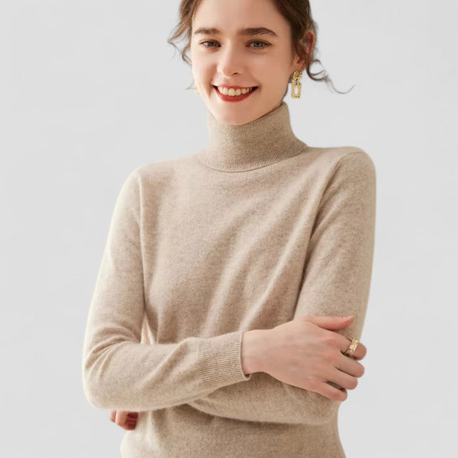 Women's Turtleneck Cashmere Pullover Sweater
