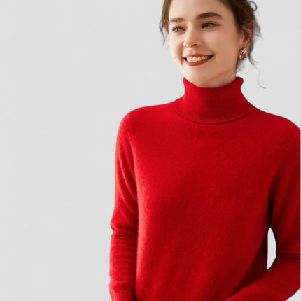 Women's Turtleneck Cashmere Pullover Sweater