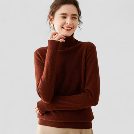 Women's Turtleneck Cashmere Pullover Sweater