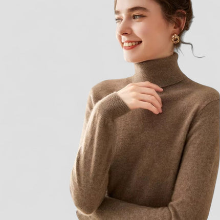 Women's Turtleneck Cashmere Pullover Sweater