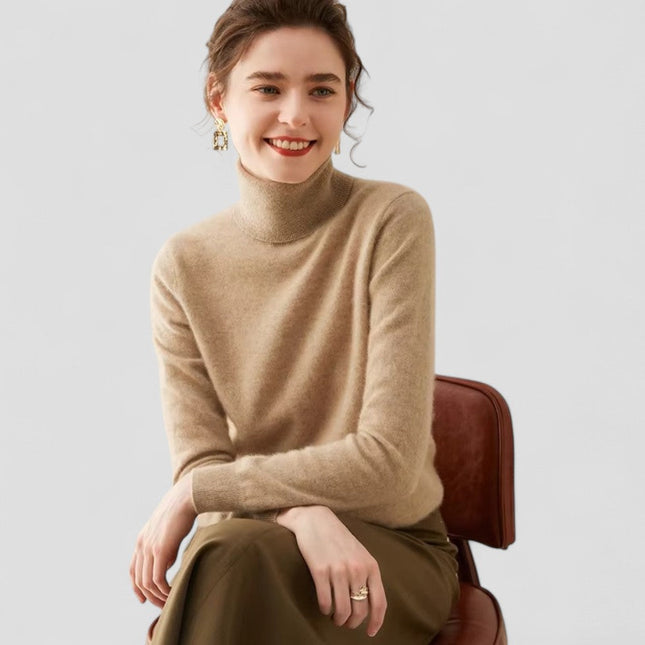 Women's Turtleneck Cashmere Pullover Sweater