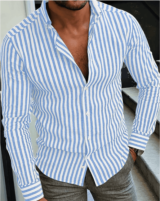 Men's Striped Cotton Shirt Classic
