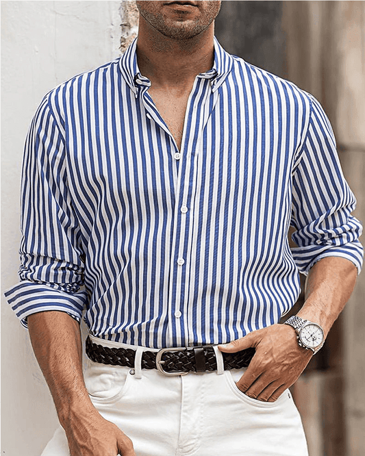 Men's Striped Cotton Shirt Classic