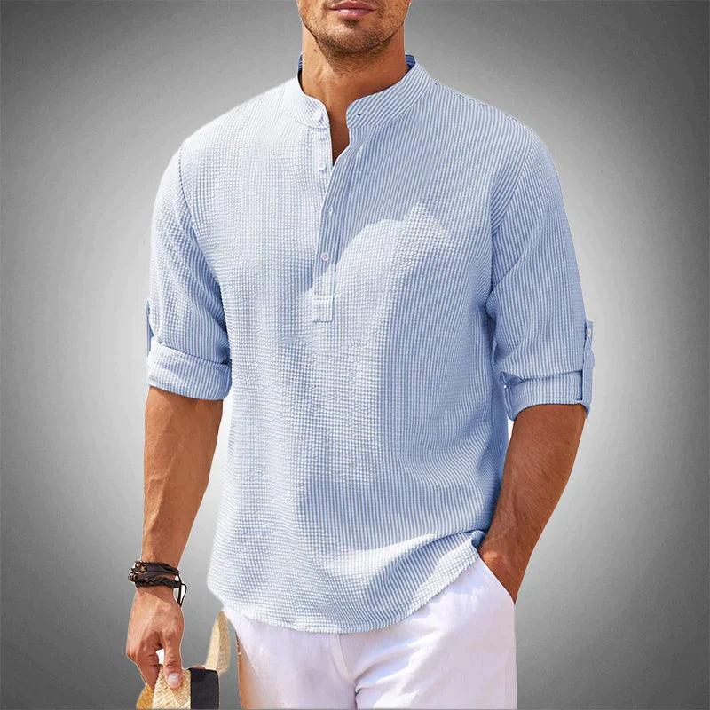 Men's Mandarin Collar Shirt Lightweight