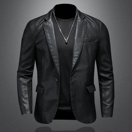 Men's Jacket Turned-Up Collar