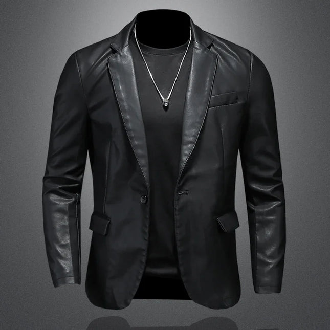 Men's Jacket Turned-Up Collar