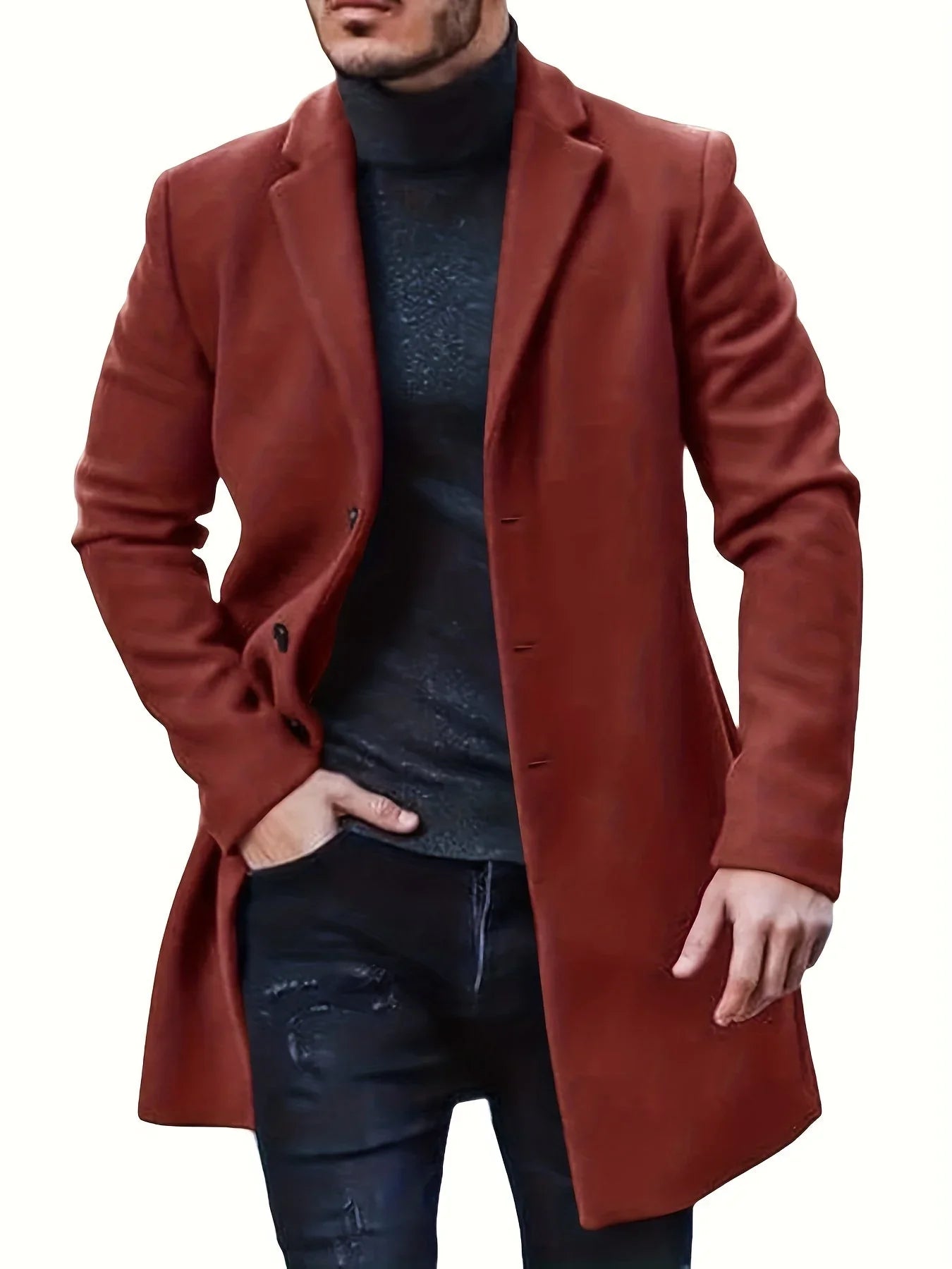 Men's Elegant Single Breasted Winter Jacket