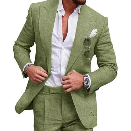 Men's Linen Suit Two-Button
