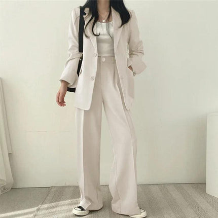Women's Oversized Blazer And High-Waisted Trousers Tailored Fit