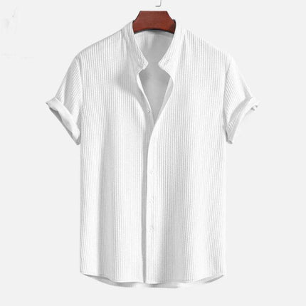 CoastalEase Men’s Summer Short Sleeve Shirt | Relaxed Fit Lightweight Top in Solid Colors - northernnomad