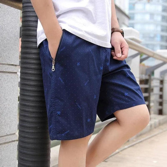 Men’s Casual Shorts Cotton Blend Knee-Length Relaxed Fit