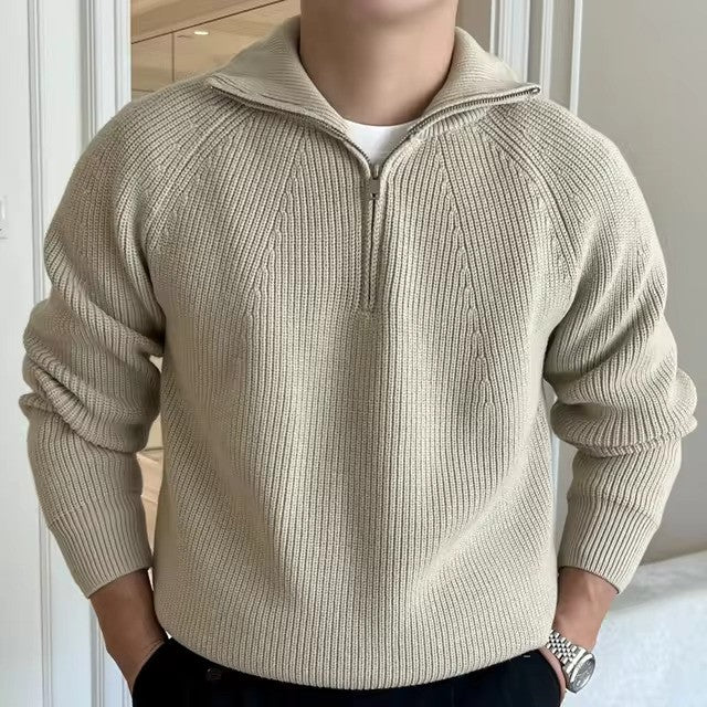 Men's Quarter-Zip Sweater Cotton